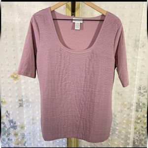 EUC Soft Surroundings Top, L, Rose/Mauve, Classic,  Dressy, Pleated
